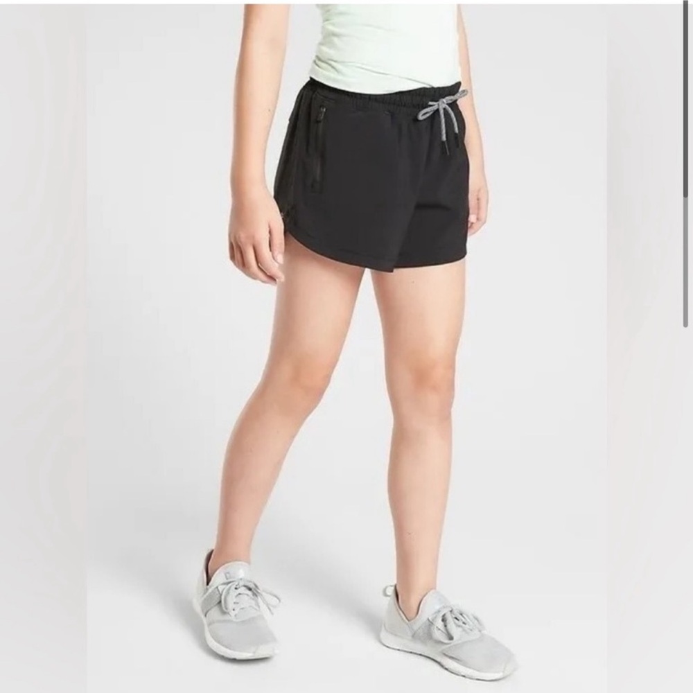 Athleta Girl All Play 3” Black Athletic Running Workout Gym Shorts Size Small 7